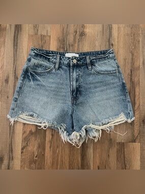 Vervet Cutoff Distressed Rip Hem Denim Shorts